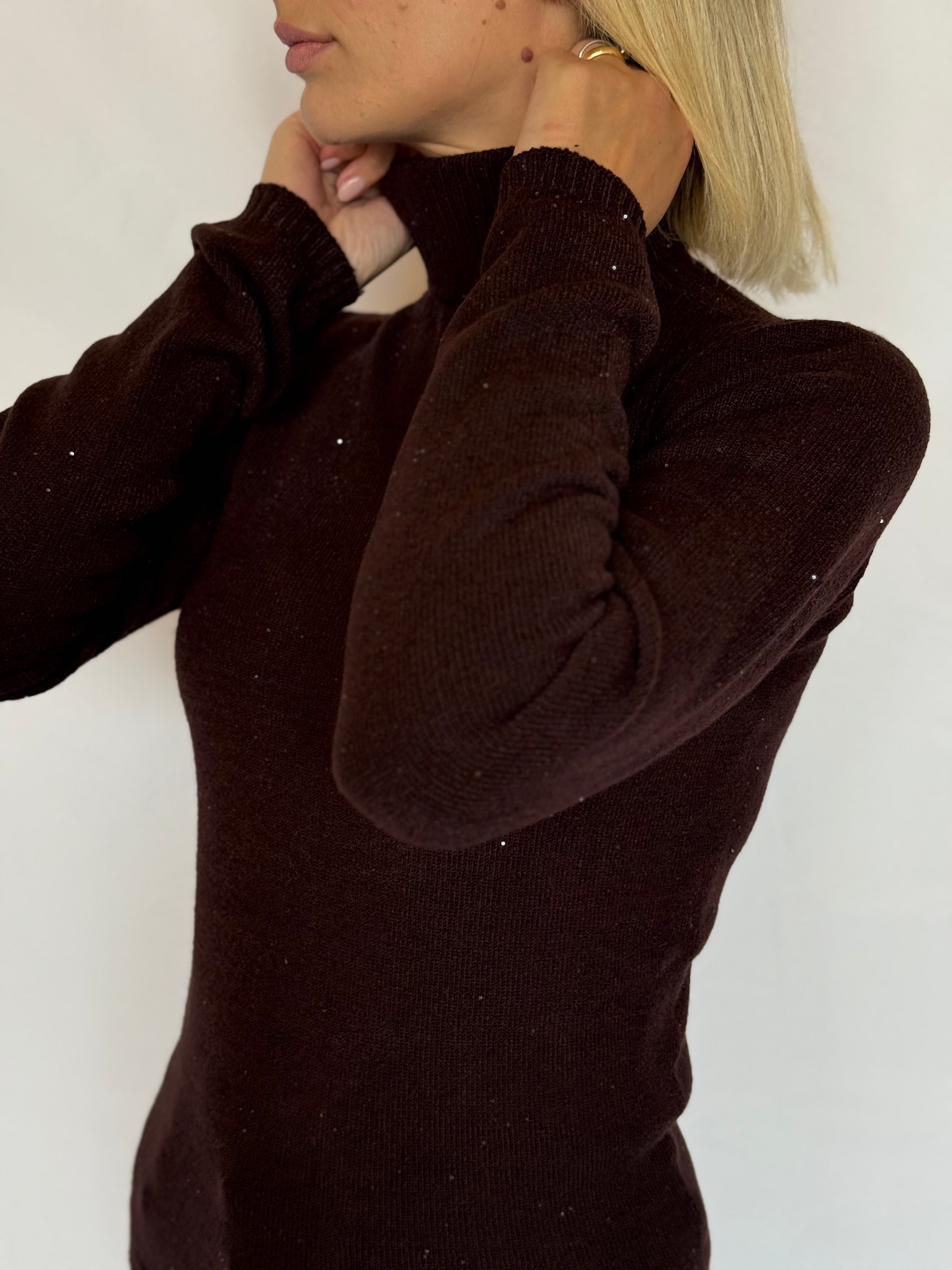 Dolcevita con micro paillettes Kontatto