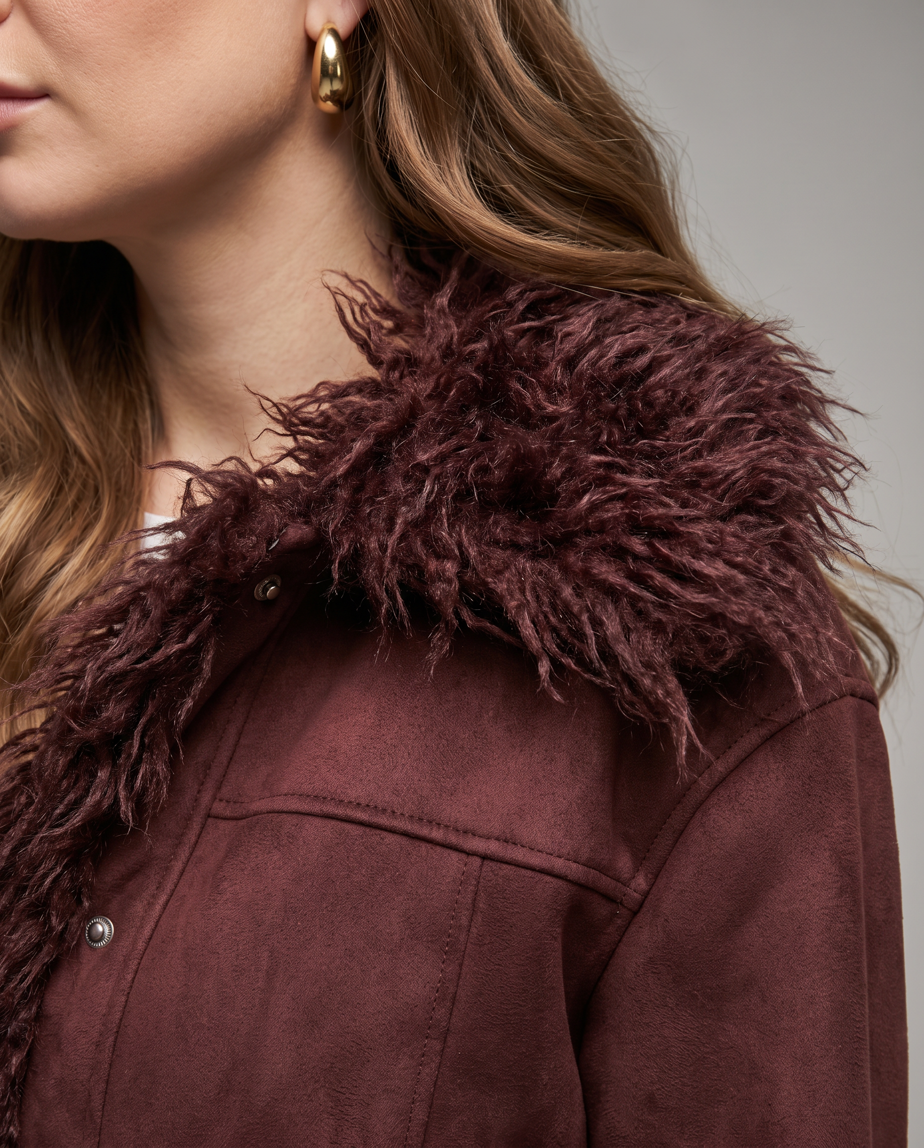 Giacca reversibile Maya – effetto suede e pelliccia