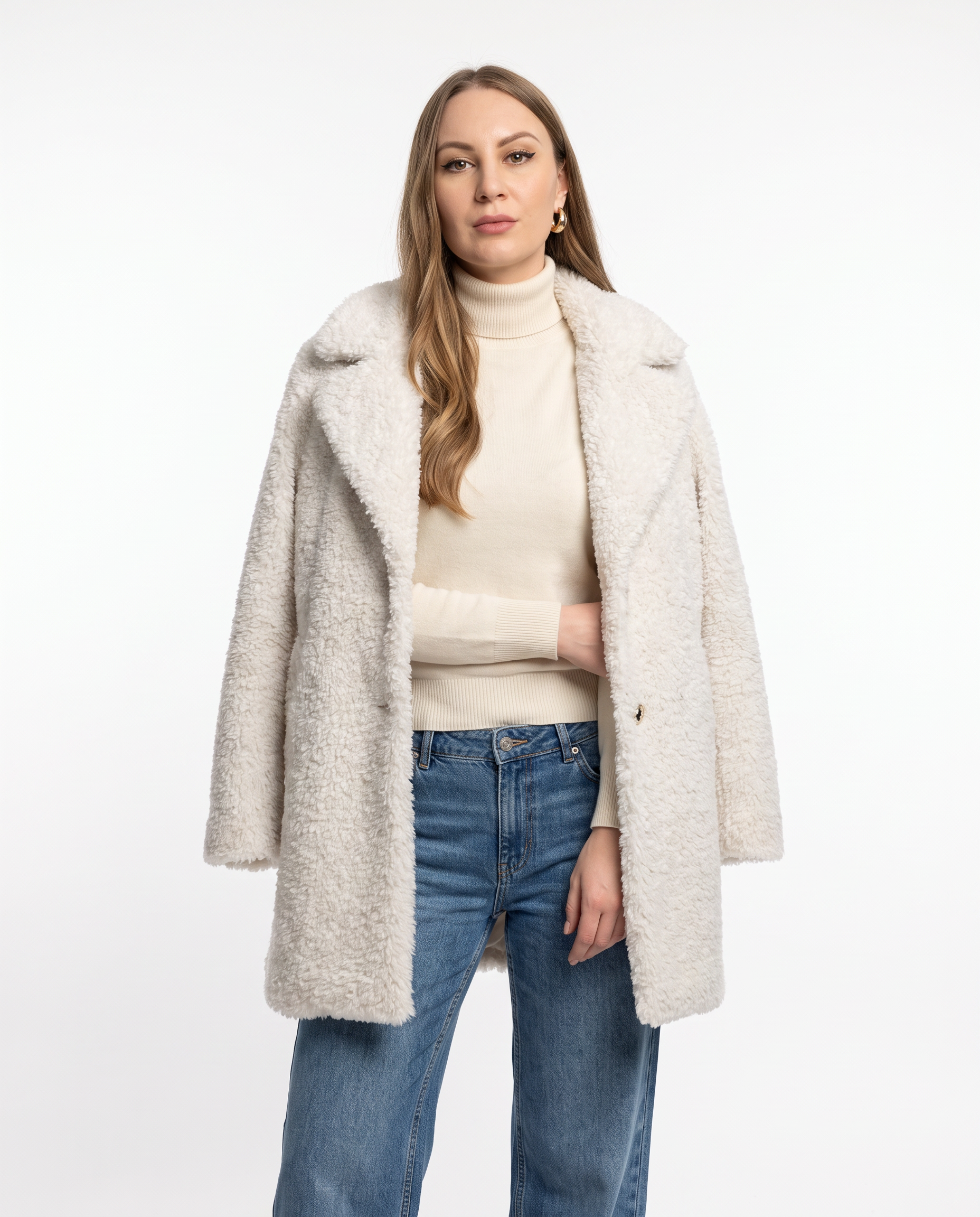 Cappotto lungo reversibile teddy e animalier