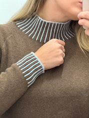 Maglia collo a cratere misto lana & cashmere