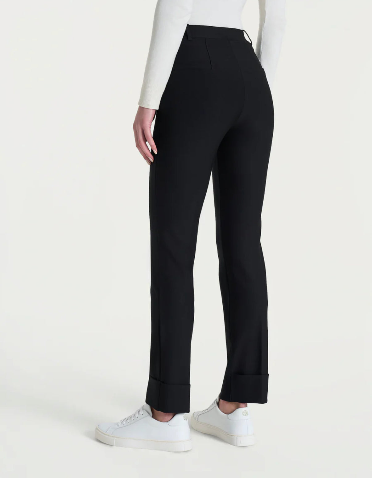 Pantalone slim dritto con risvolto Ragno