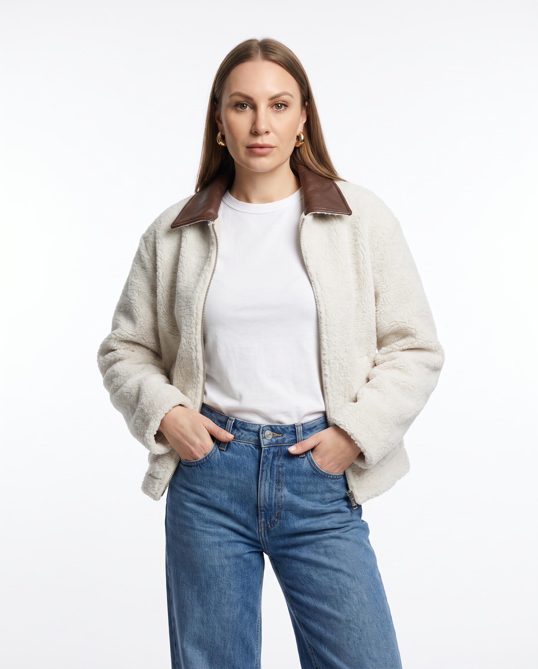 Giacca Emma reversibile effetto montone e teddy