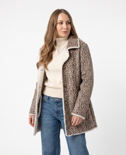 Cappotto lungo reversibile teddy e animalier