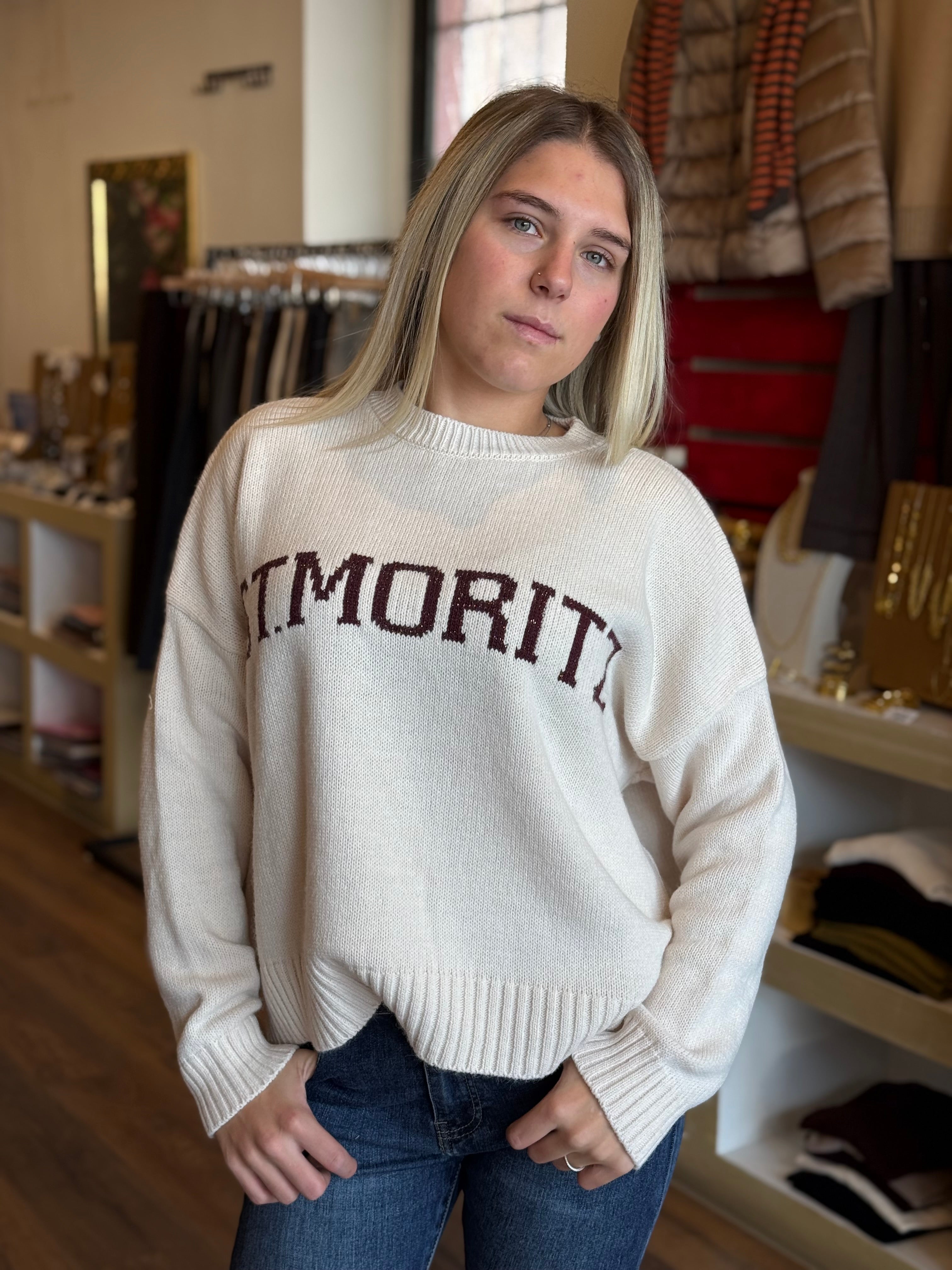 Maglia scritta st. Moritz Susy mix