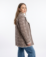 Cappotto lungo reversibile teddy e animalier
