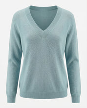 Maglione Donna con Scollo a V 100% cotone
