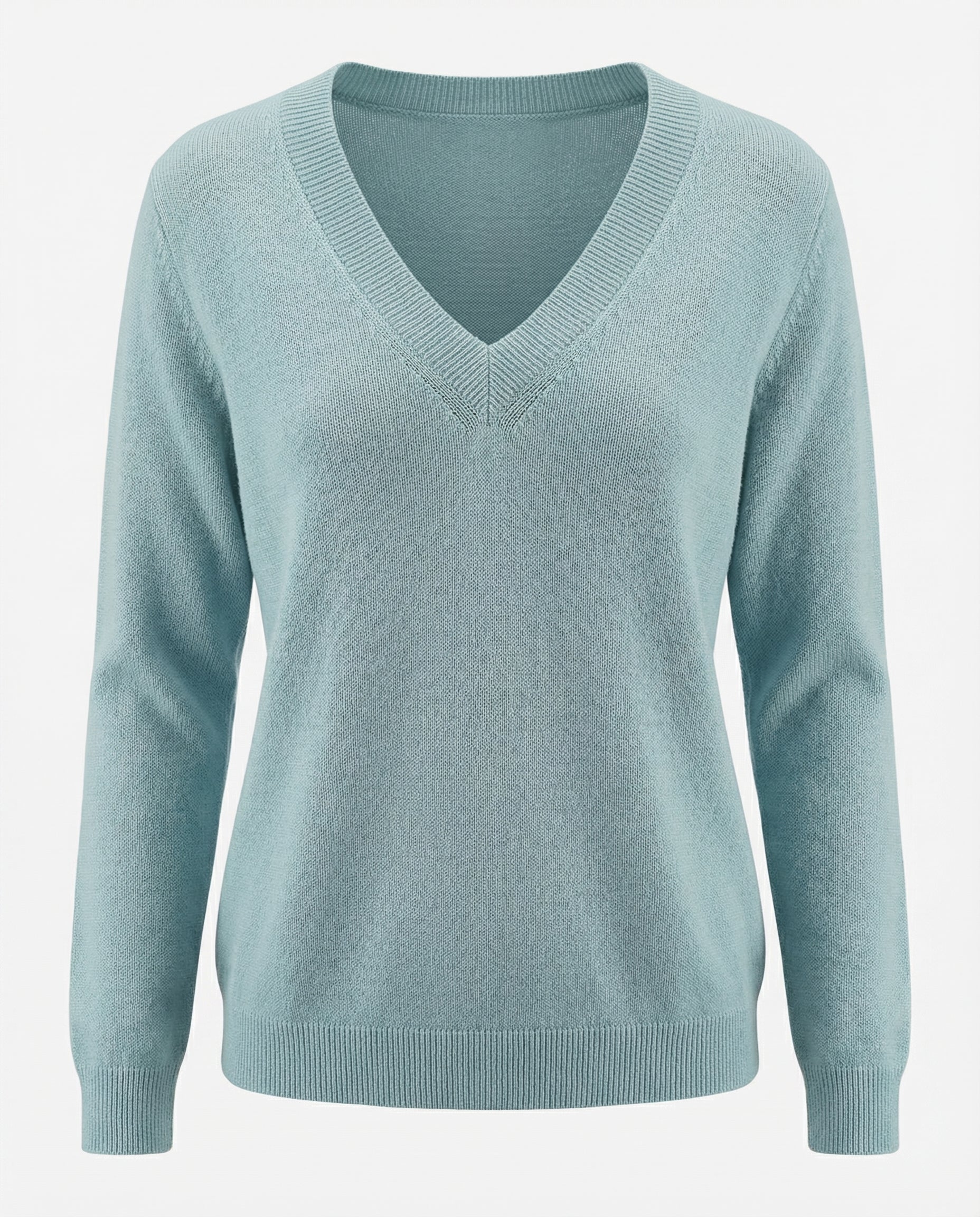 Maglione Donna con Scollo a V 100% cotone