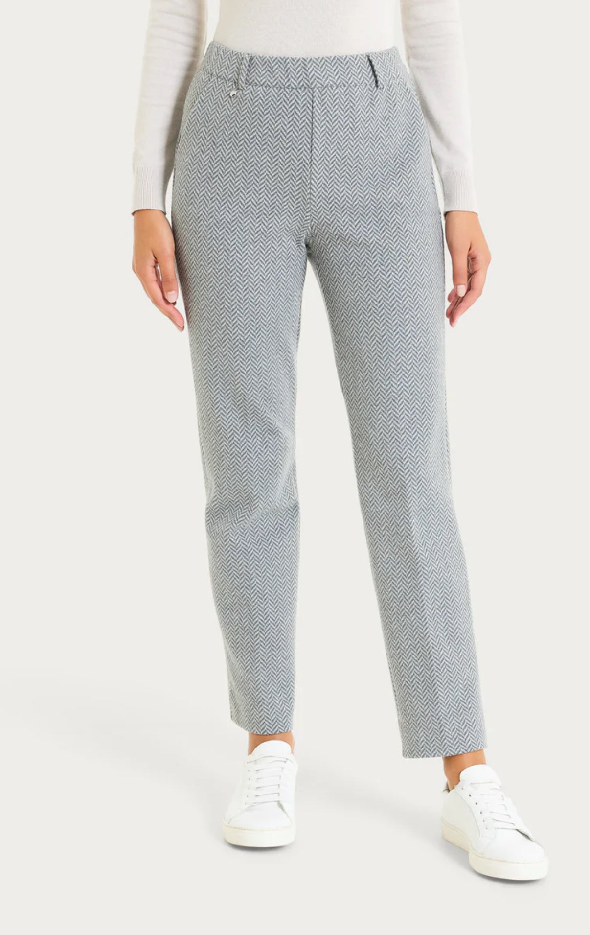 Pantalone in fantasia dritto con tasche in Eco Jacquard Ragno