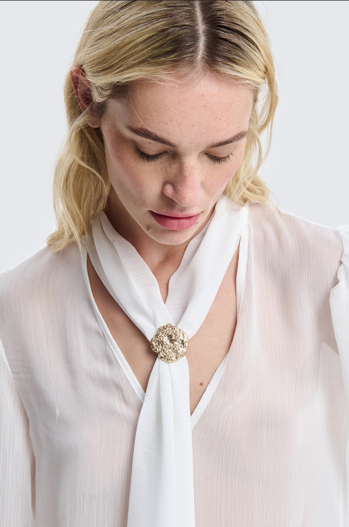 Blusa con laccio bianca Two Way