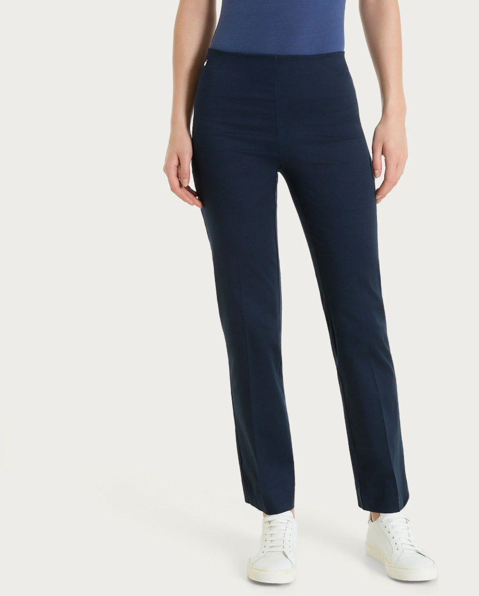 Pantalone capri dritto blu Ragno