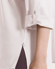 Camicia con manica risvoltabile- Rosa