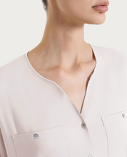 Camicia con manica risvoltabile- Rosa