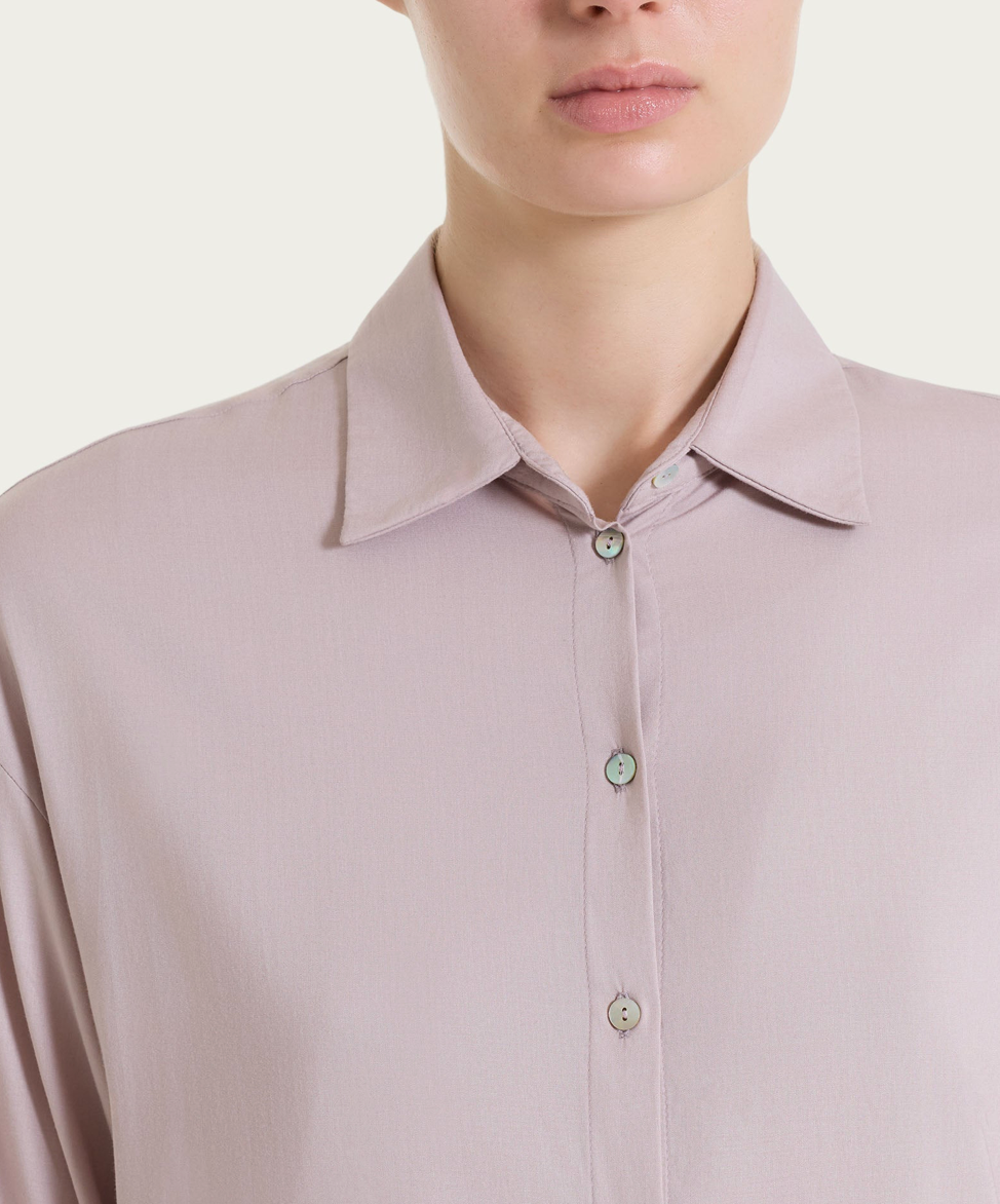 Camicia con manica 3/4 -Lilla