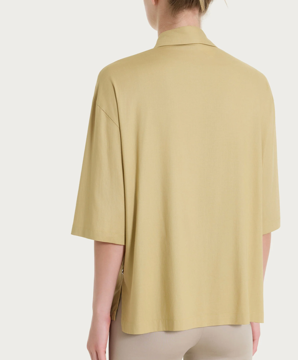 Camicia con manica 3/4 -Khaki