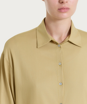 Camicia con manica 3/4 -Khaki