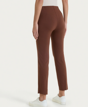 Pantalone capri con spacchetti in Super Fresh - Cappuccino