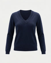 Maglione Donna con Scollo a V 100% cotone