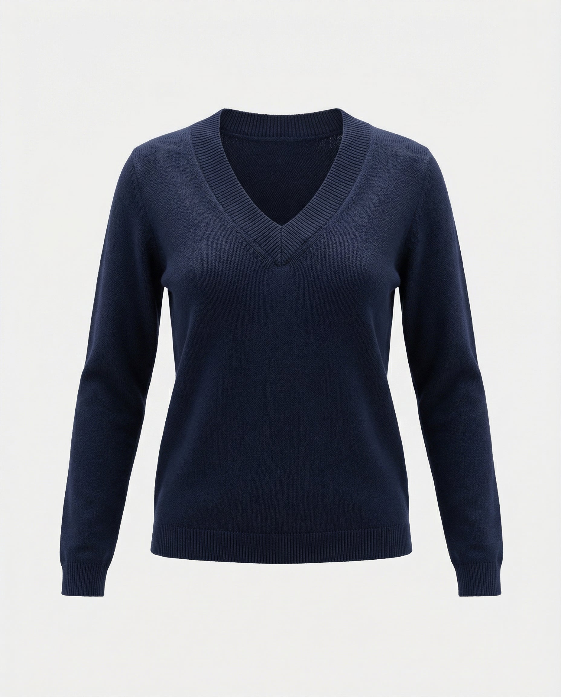 Maglione Donna con Scollo a V 100% cotone