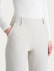 Pantalone in fantasia dritto con tasche in Eco Jacquard Ragno
