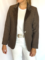 Blazer slim misto lana pied de poule Lokita