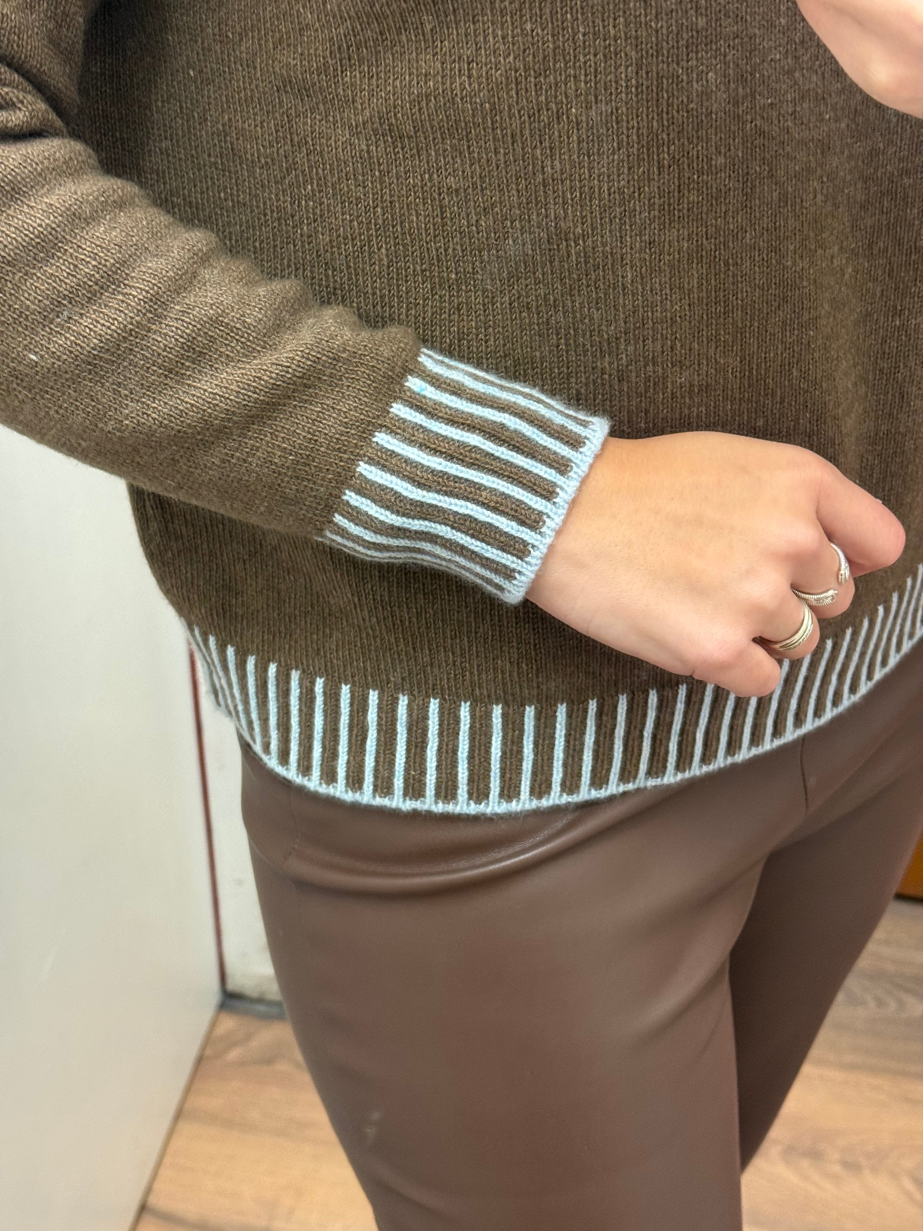 Maglia collo a cratere misto lana & cashmere