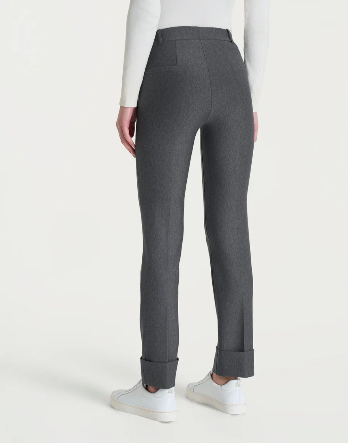 Pantalone slim dritto con risvolto Ragno