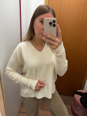 Maglia scollo V over Kontatto