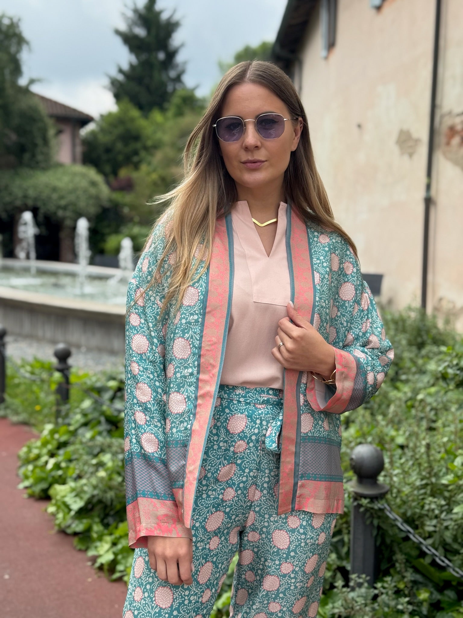 Kimono fantasia floreale Wu-side