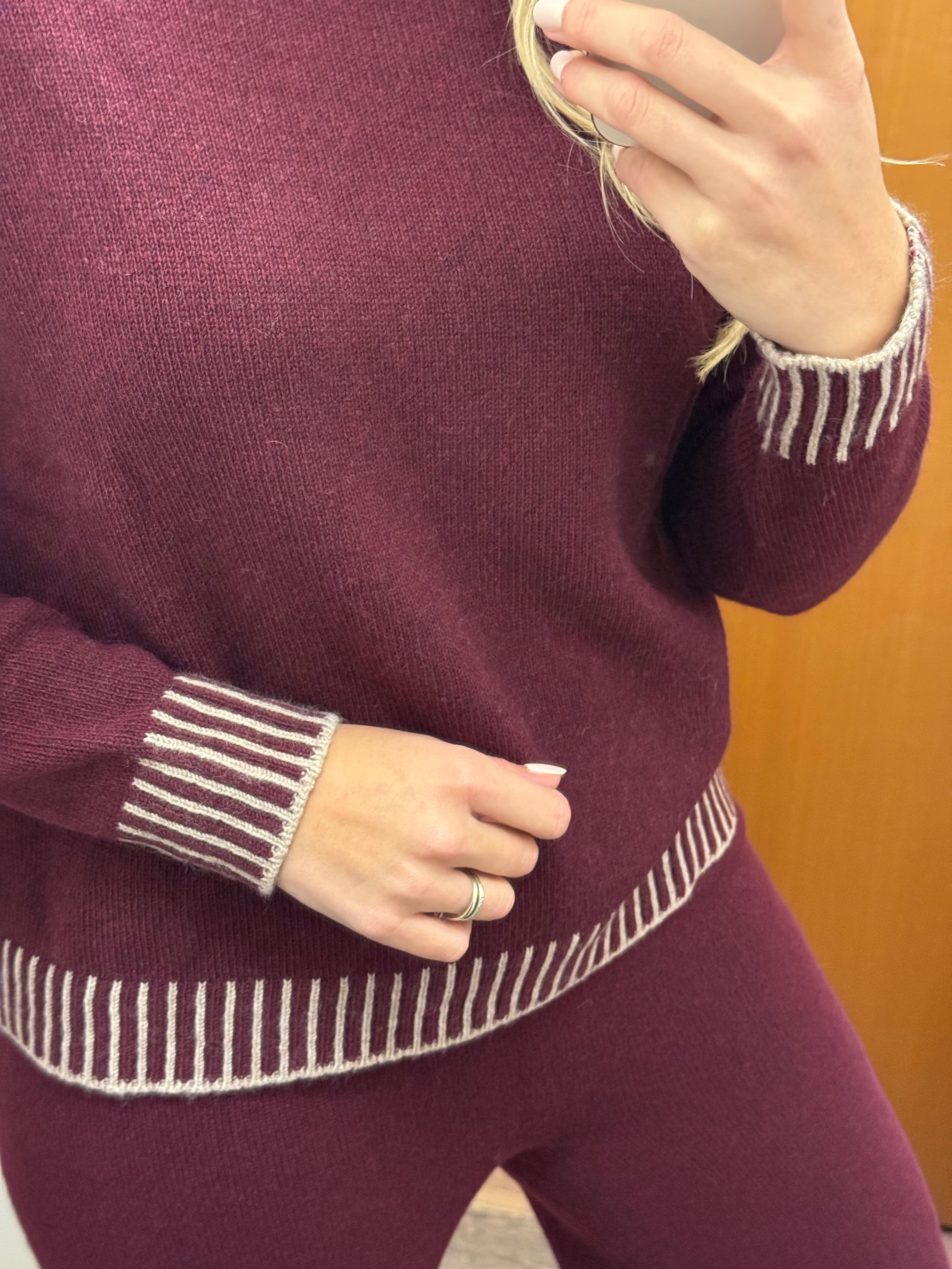 Maglia collo a cratere misto lana & cashmere