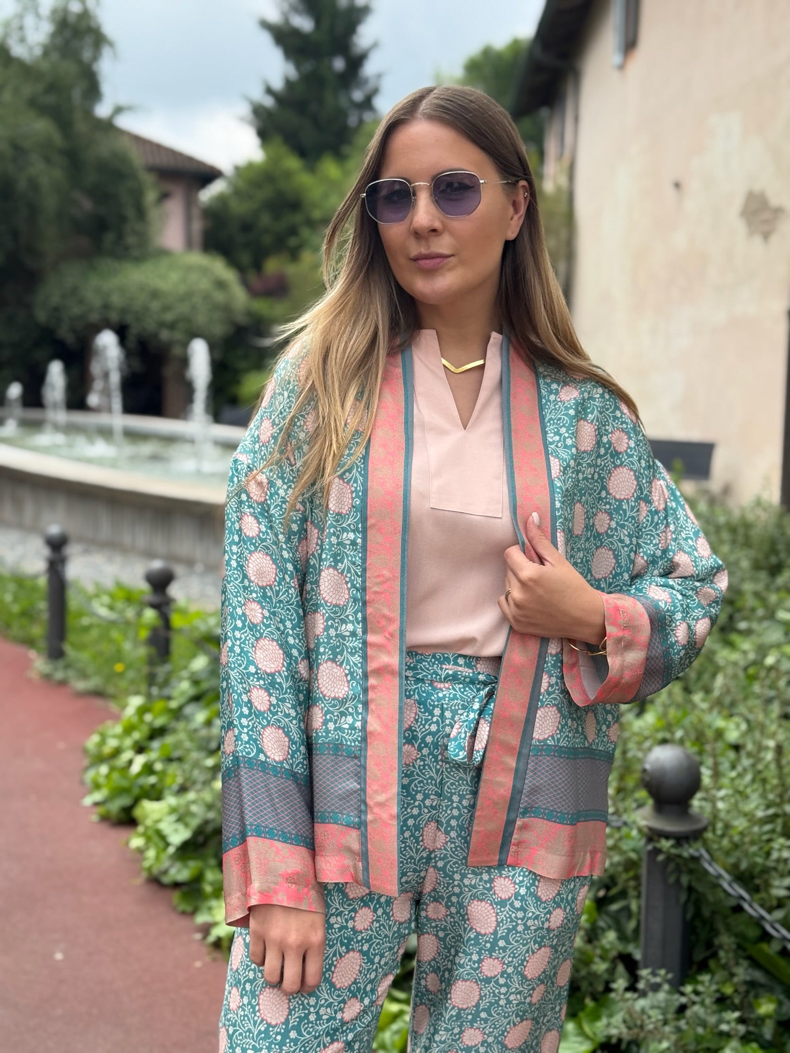 Kimono fantasia floreale Wu-side
