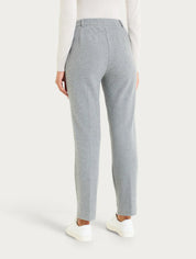 Pantalone in fantasia dritto con tasche in Eco Jacquard Ragno