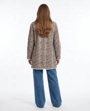 Cappotto lungo reversibile teddy e animalier