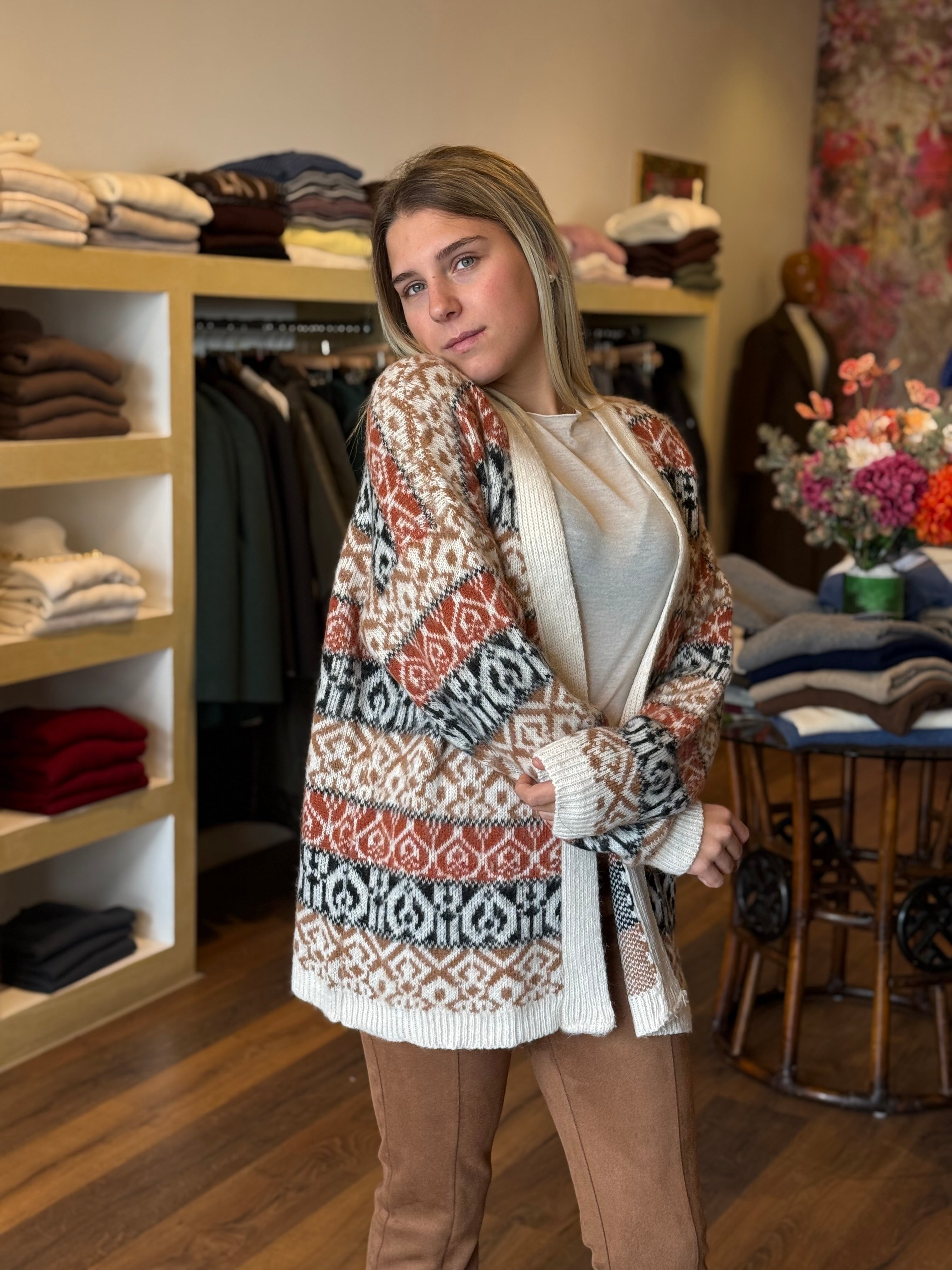 Cardigan aperto Susy mix