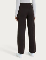 Pantalone wide leg con tasche e micro check in Eco Jacquard Ragno