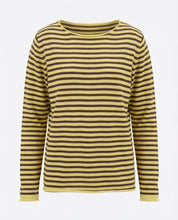 Maglia a righe scollo a barchetta 100% cotone