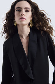 Giacca monopetto rever raso Two Way