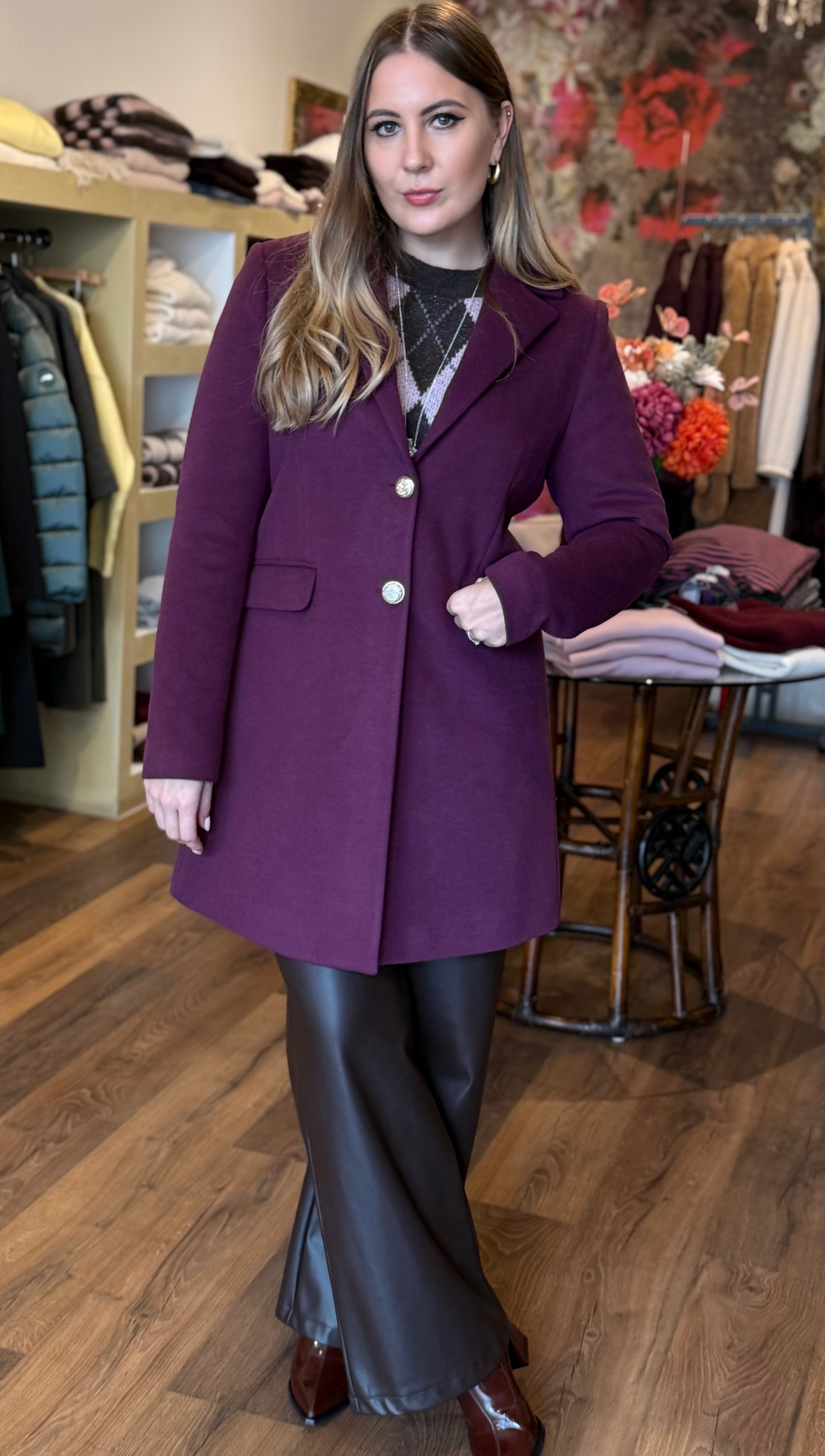 Cappotto midi in velour Duda