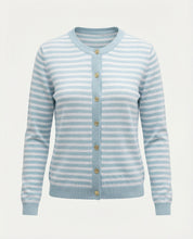 Cardigan a righe 100% cotone