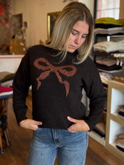 Maglia fiocco in lurex misto lana Susy mix