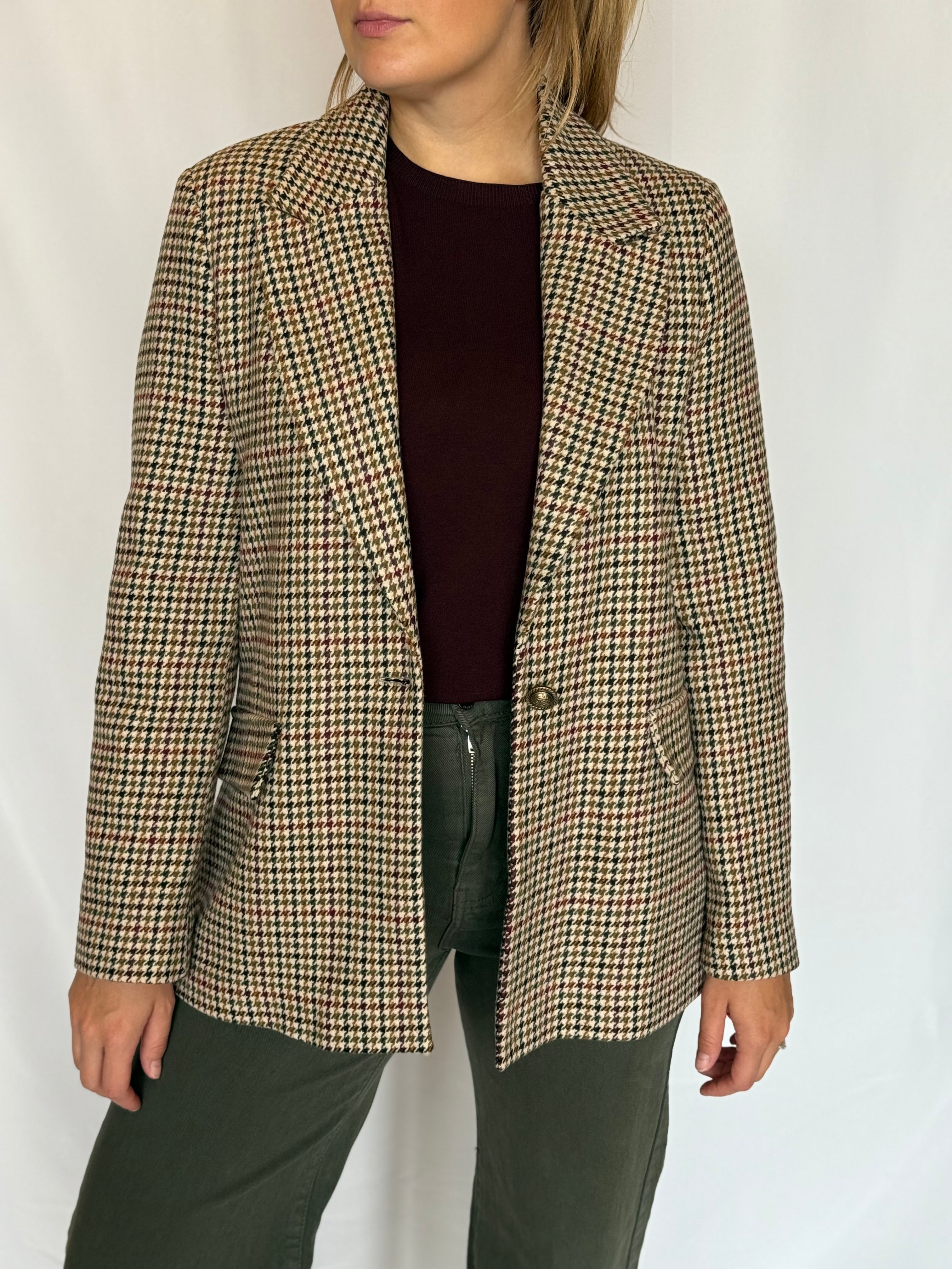 Blazer misto lana pied de poule Lokita