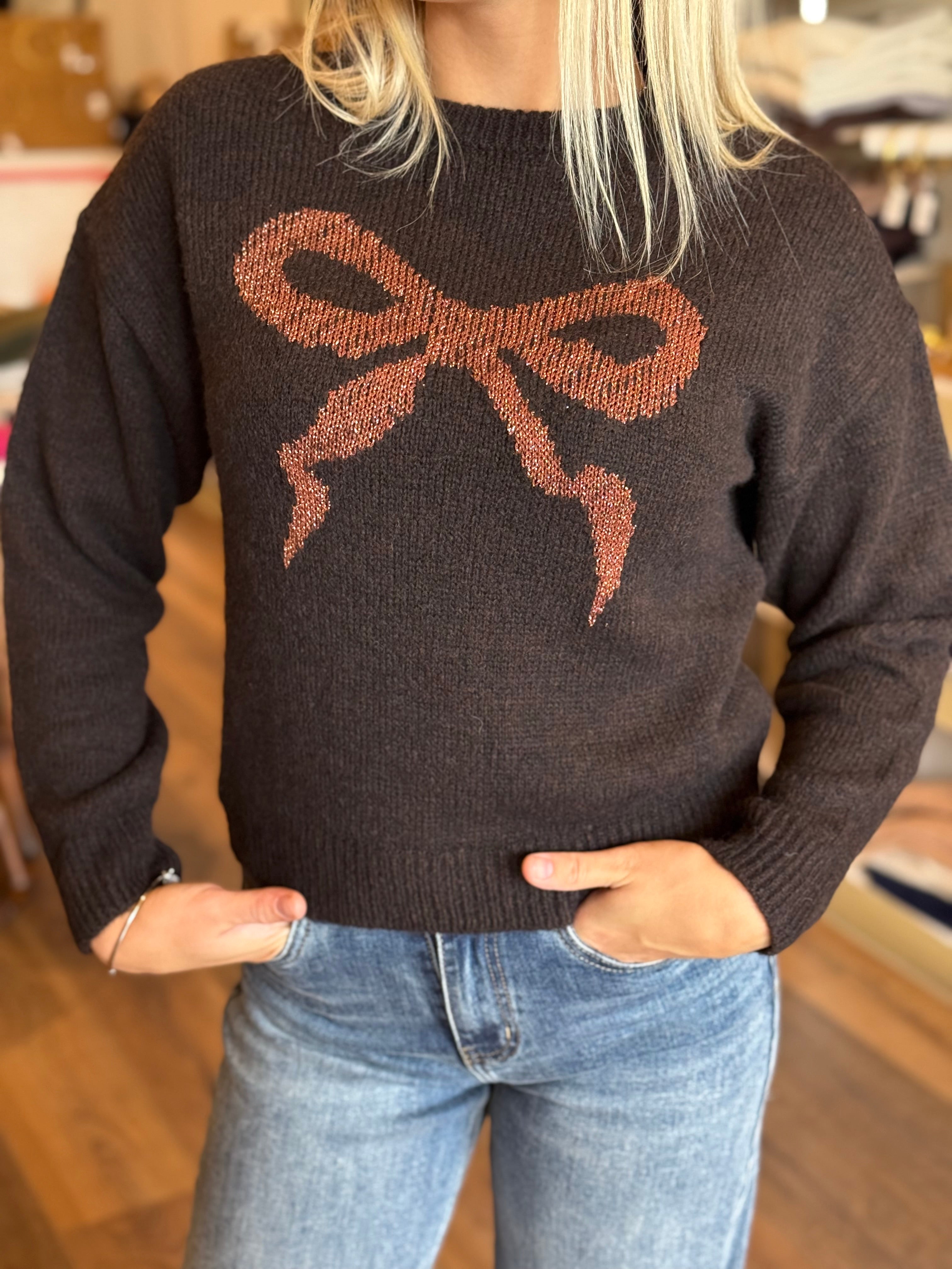 Maglia fiocco in lurex misto lana Susy mix