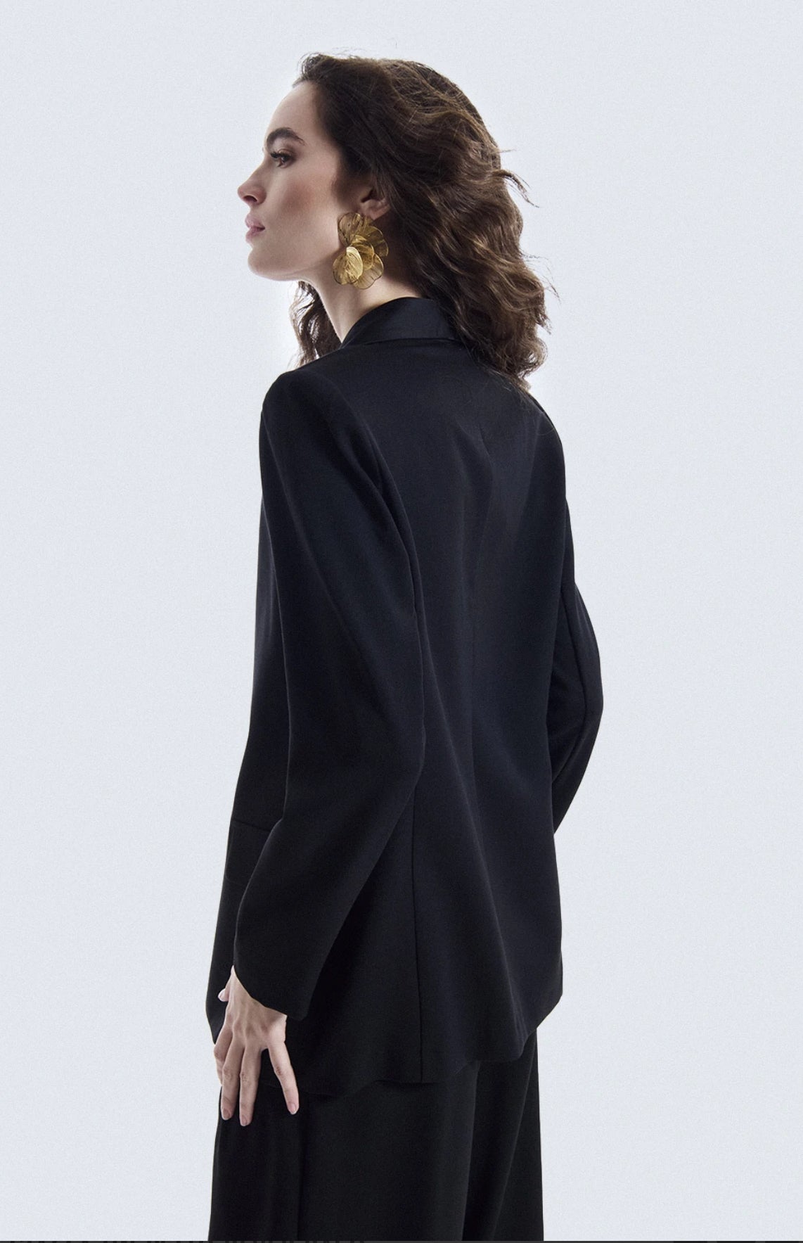 Giacca monopetto rever raso Two Way