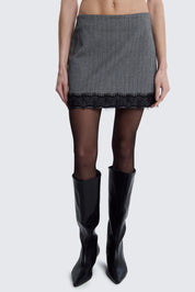 Gonna spigata inserto pizzo Two Way