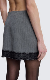 Gonna spigata inserto pizzo Two Way