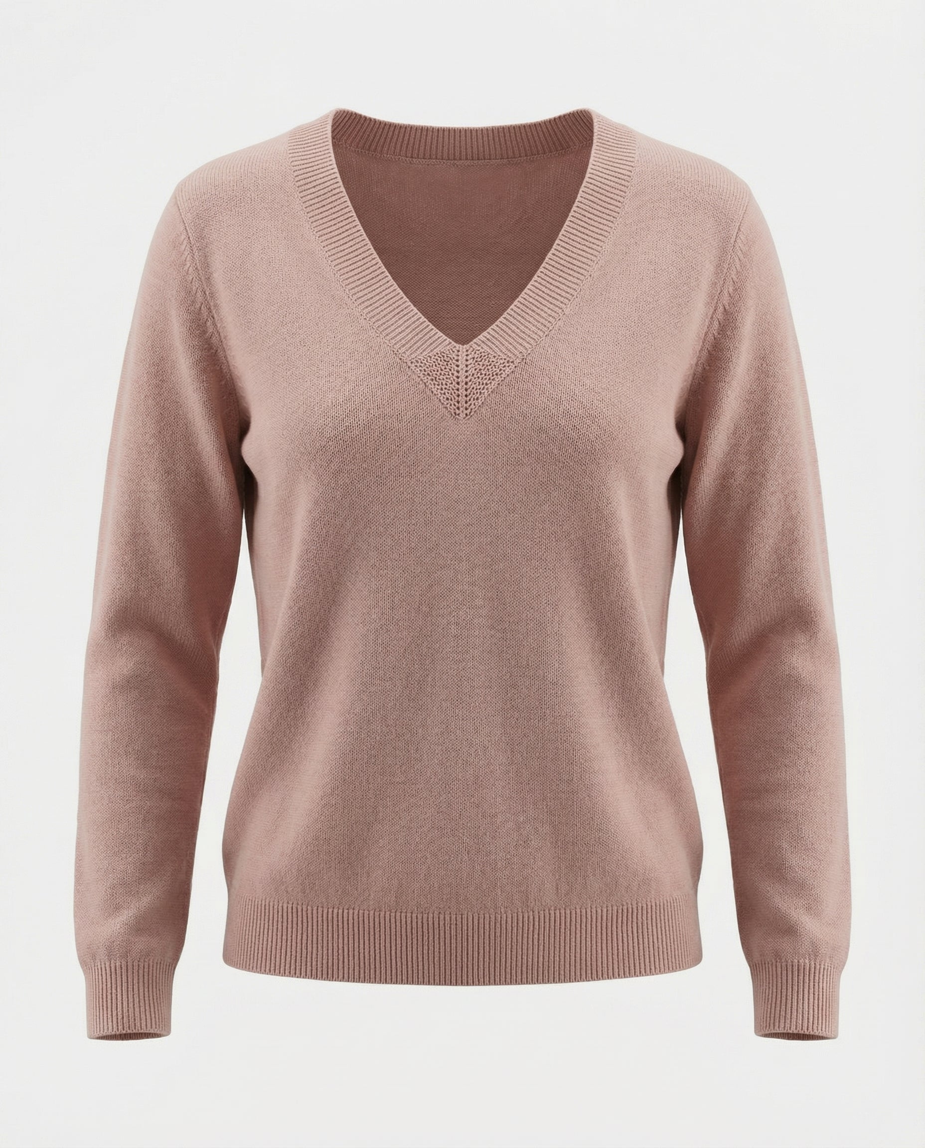 Maglione Donna con Scollo a V 100% cotone