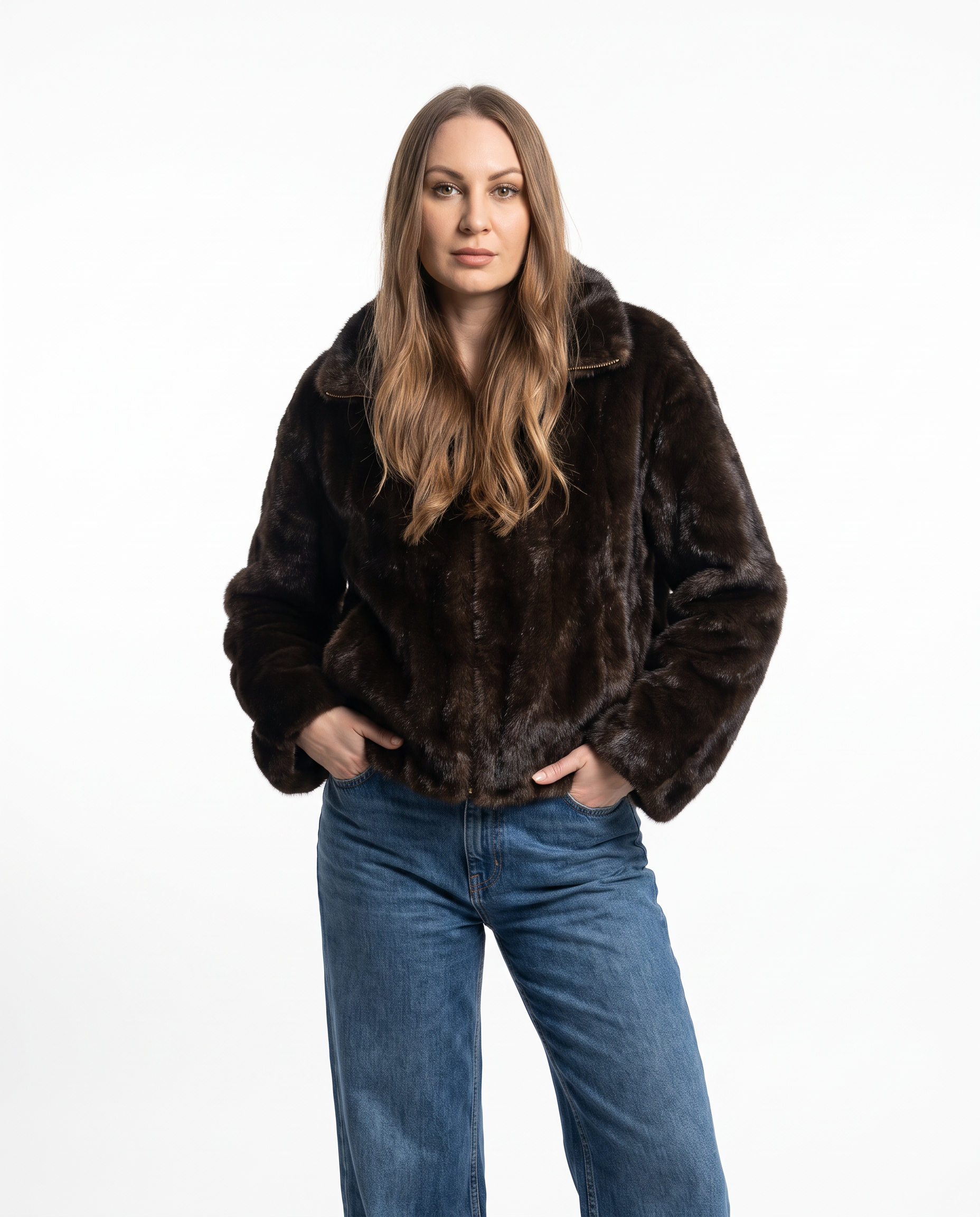 Bomber Yulia montone e pelliccia