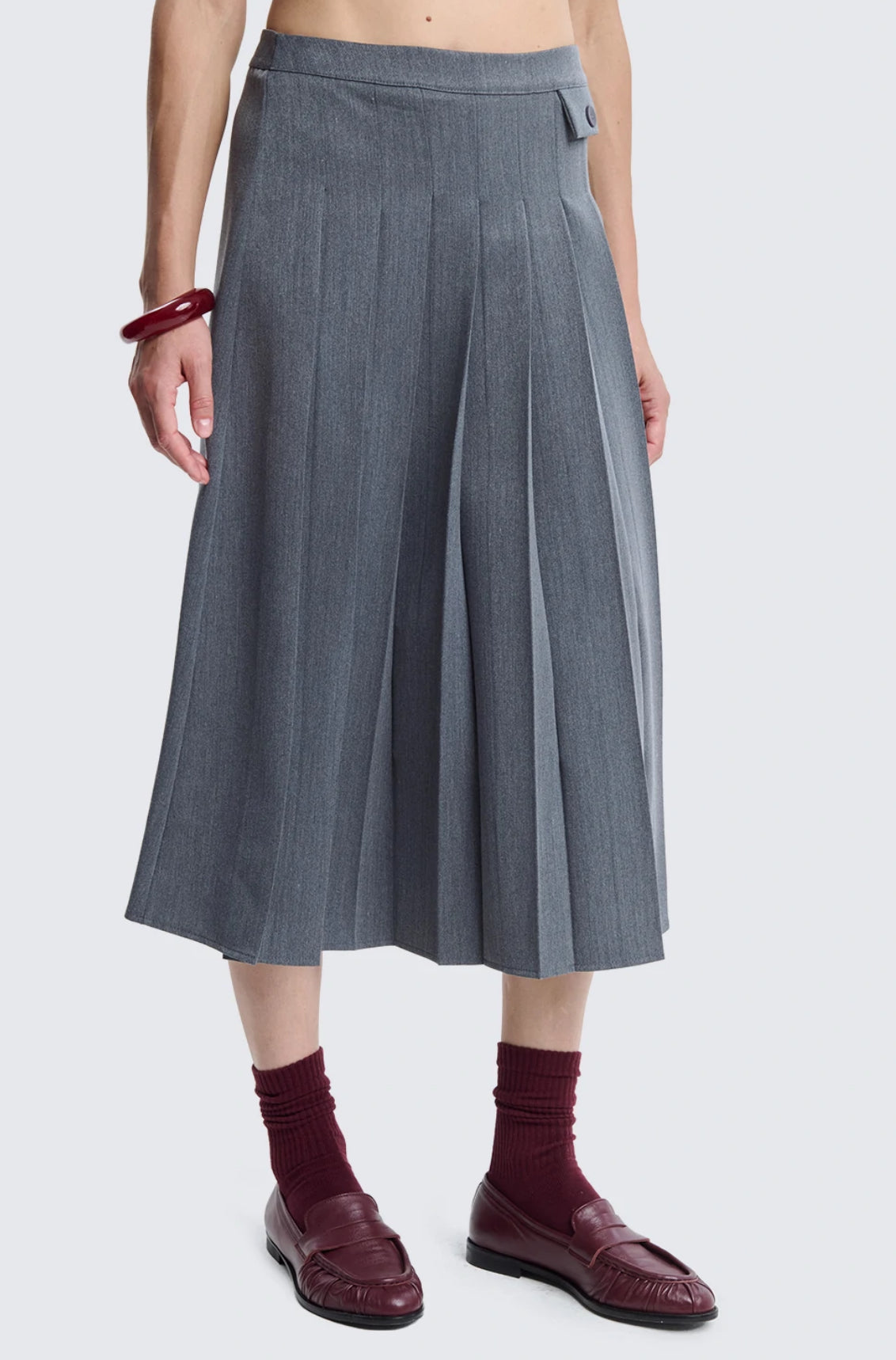 Gonna midi pieghe Two Way