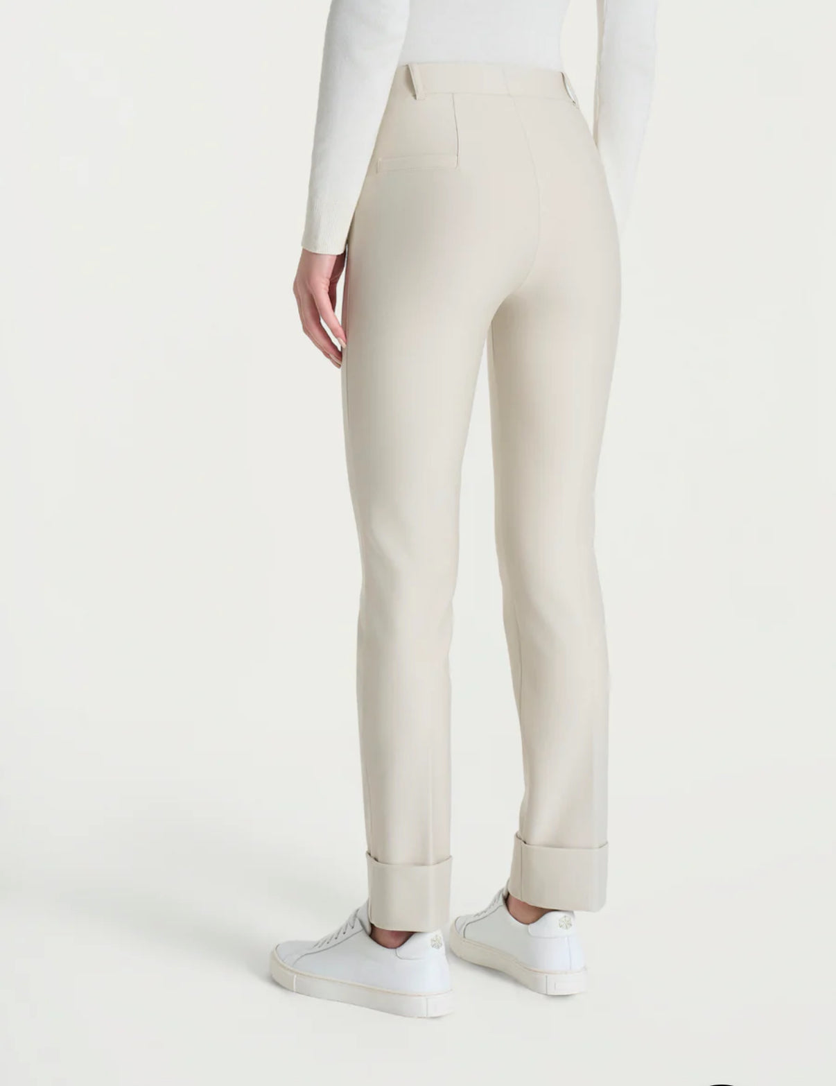 Pantalone slim dritto con risvolto Ragno