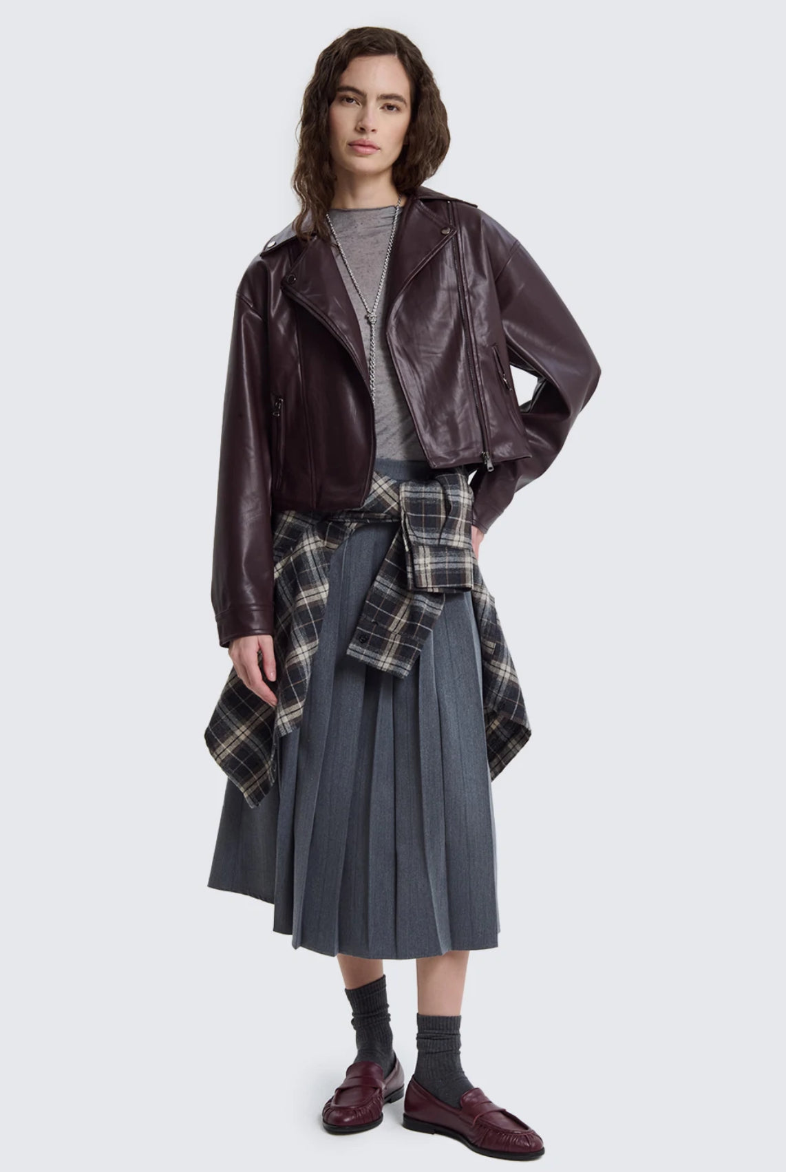 Gonna midi pieghe Two Way