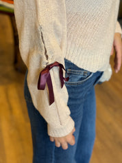 Maglia in mohair con nastro Lokita